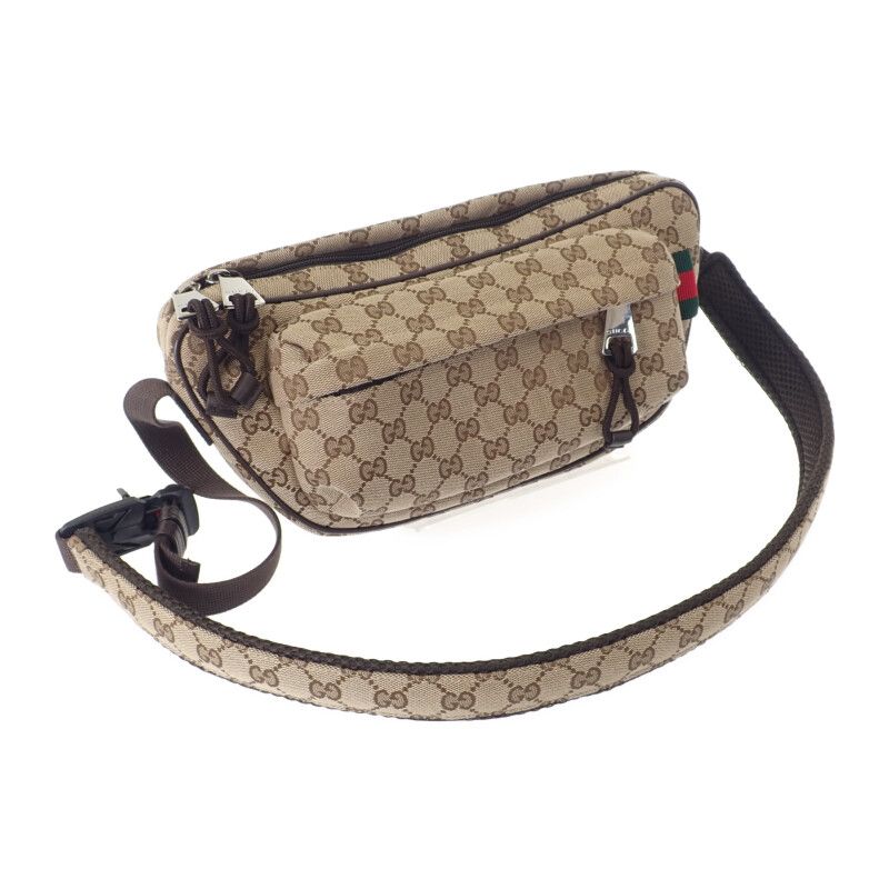 Gucci GG Small Cross Belt Bag Canvas Beige — view 2