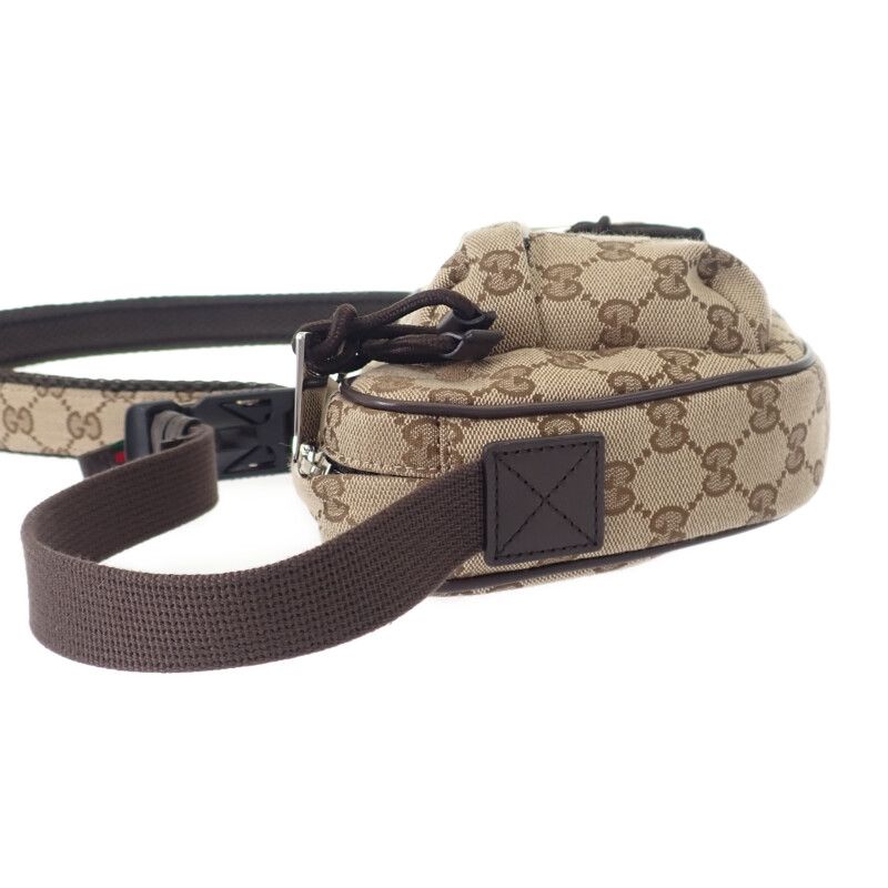 Gucci GG Small Cross Belt Bag Canvas Beige — view 5