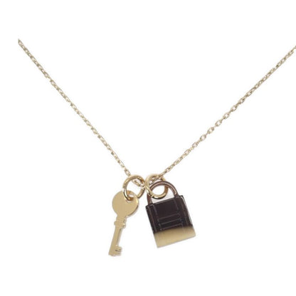 Hermes Amulette Padlock PM Necklace Metal Buffalo Horn Gold