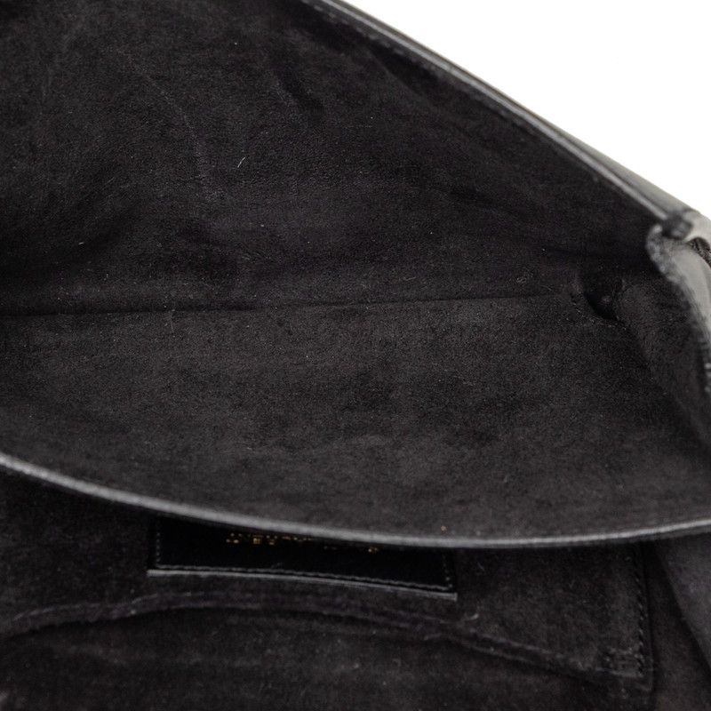 Saint Laurent Line Chain Shoulder Bag Black Leather — view 4