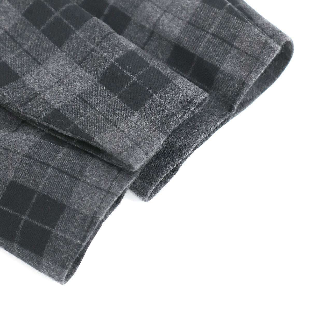 Balenciaga Check Long Coat Black Gray 46 — view 5