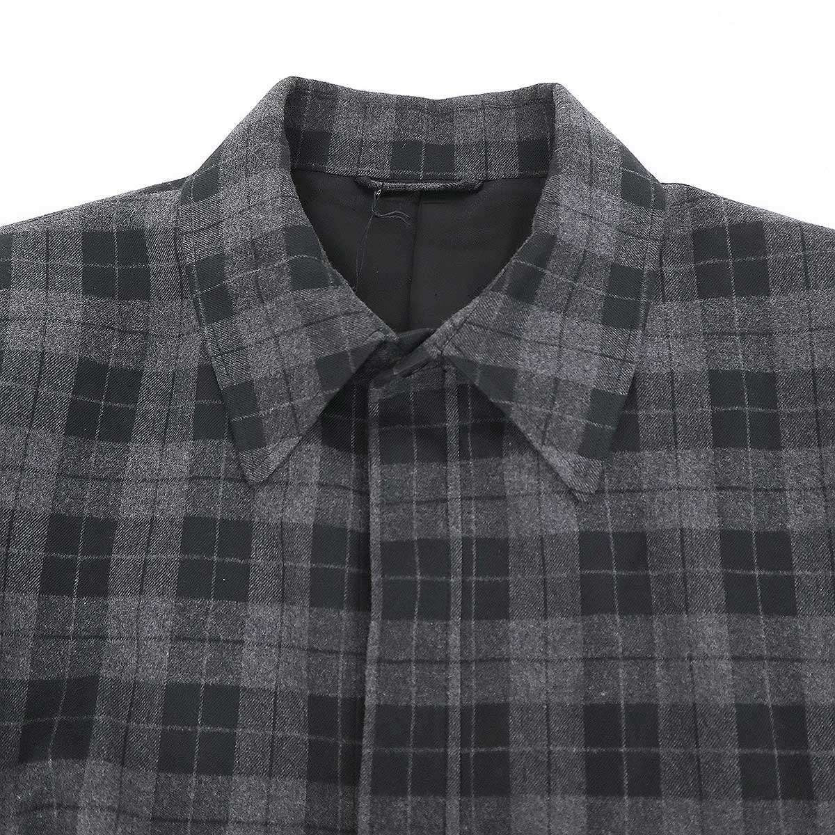 Balenciaga Check Long Coat Black Gray 46 — view 4