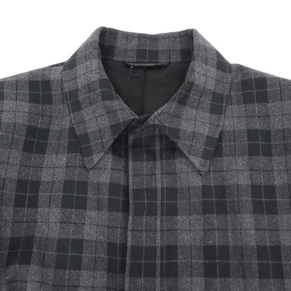 Balenciaga Check Long Coat Black Gray 46 — view 4