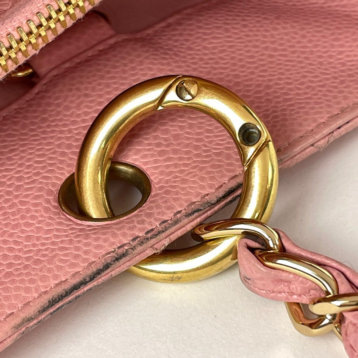 Chanel CC Logo Chain Tote Shoulder Bag Quilted Grand Shopping GST Caviar — view 7