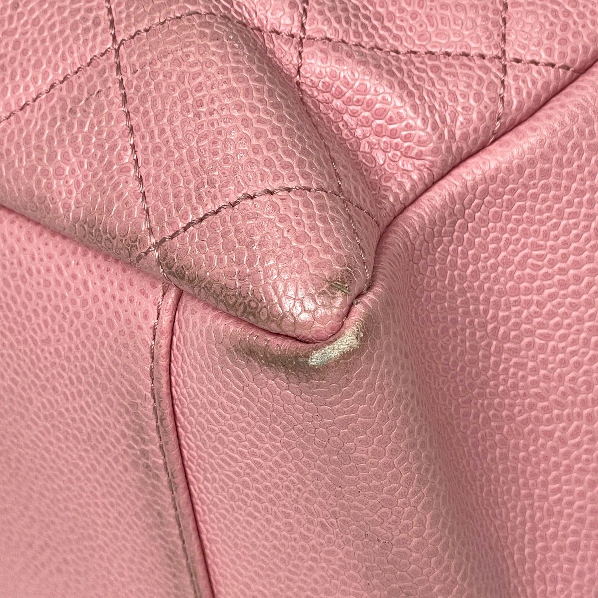 Chanel CC Logo Chain Tote Shoulder Bag Quilted Grand Shopping GST Caviar — view 3