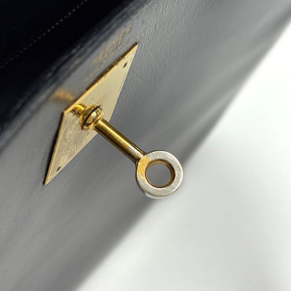 Hermes Kelly 32 Sellier Handbag Box Calf Black — view 7