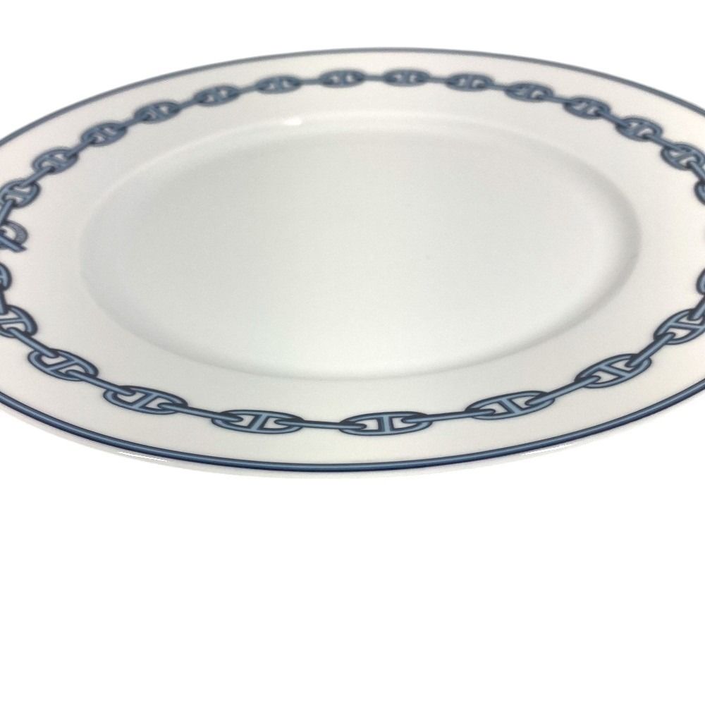 Hermes Plate Chaine D'Ancre Logo Ceramic Blue — view 2