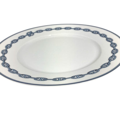 Hermes Plate Chaine D'Ancre Logo Ceramic Blue — view 3
