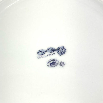 Hermes Plate Chaine D'Ancre Logo Ceramic Blue — view 6