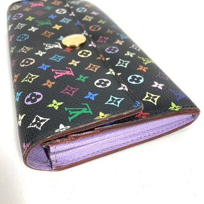 Louis Vuitton Wallet Portefeuille Sarah Monogram Multicolor Canvas Black — view 3