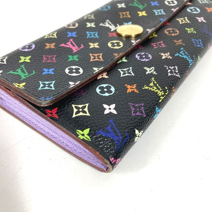 Louis Vuitton Wallet Portefeuille Sarah Monogram Multicolor Canvas Black — view 4