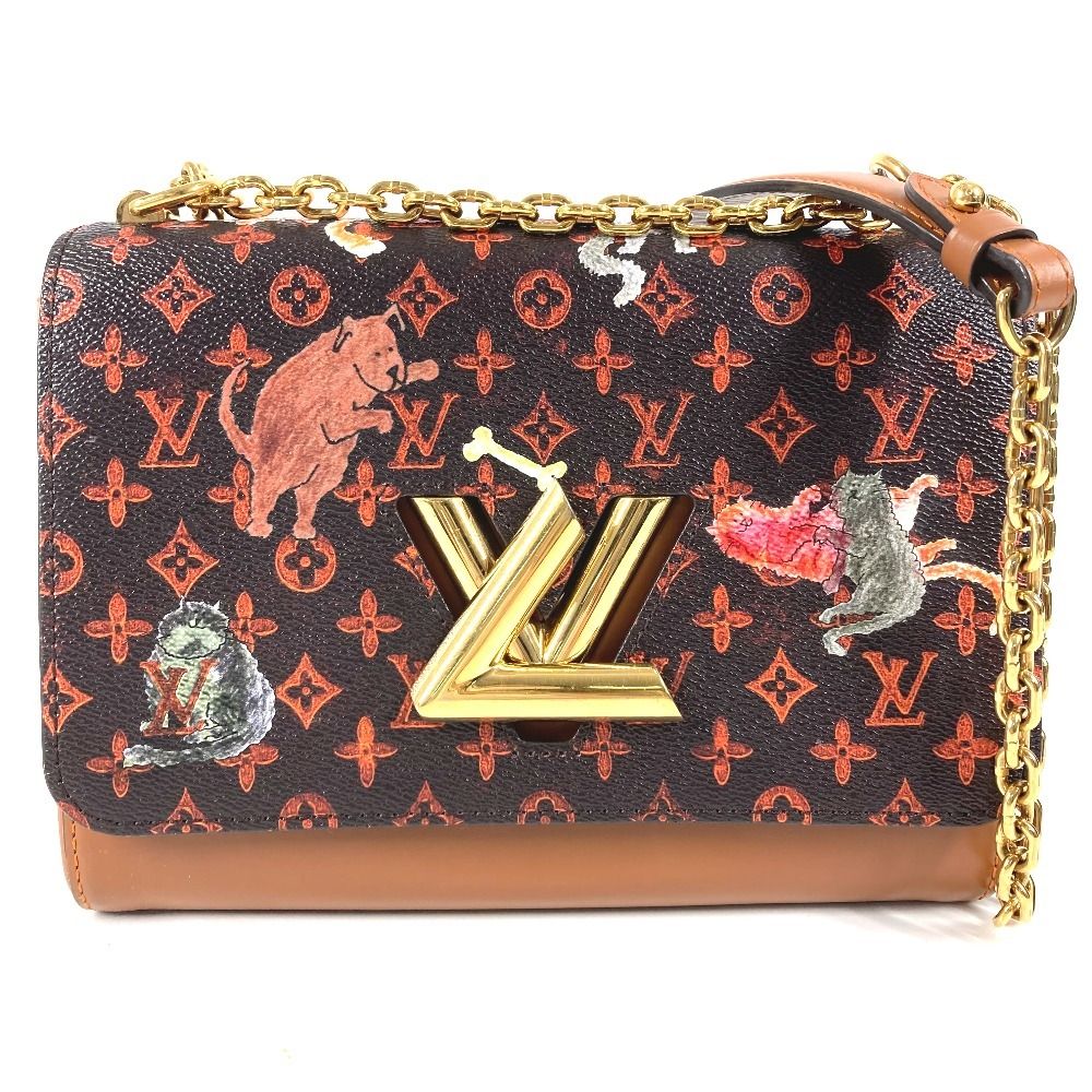Louis Vuitton Shoulder Bag Sac Twist MM Monogram Canvas Brown