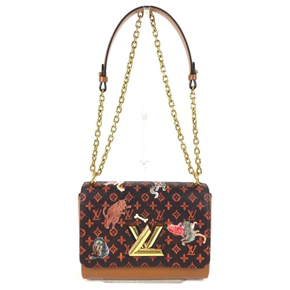 Louis Vuitton Shoulder Bag Sac Twist MM Monogram Canvas Brown — view 3