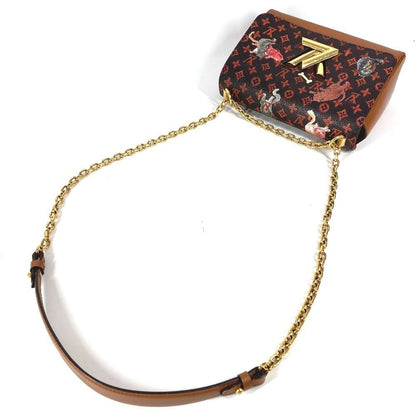 Louis Vuitton Shoulder Bag Sac Twist MM Monogram Canvas Brown — view 4