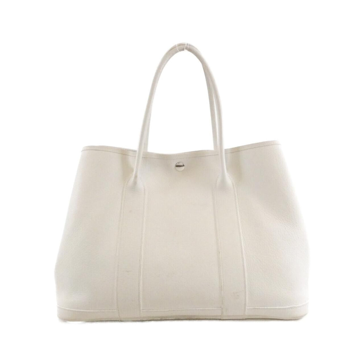 Hermes Garden Party 36 Tote Bag White Silver