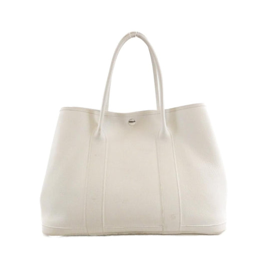Hermes Garden Party 36 Tote Bag White Silver