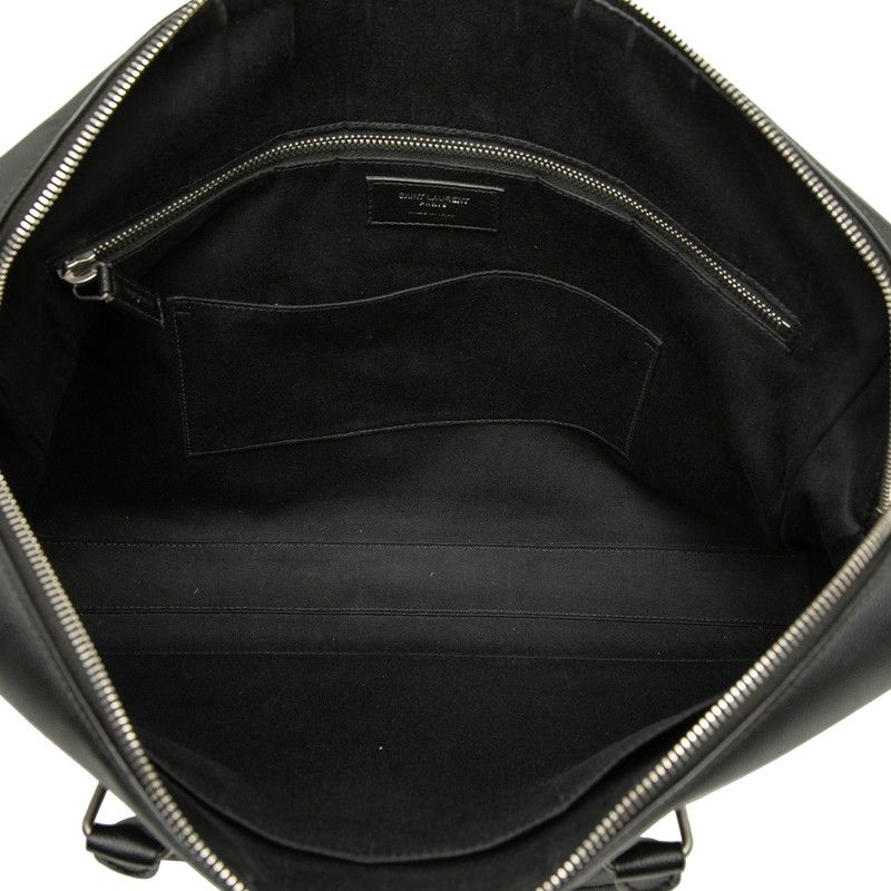 Saint Laurent Logo Shoulder Bag 2-Way Black Leather — view 4