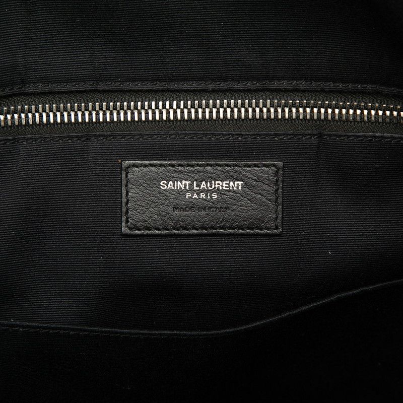 Saint Laurent Logo Shoulder Bag 2-Way Black Leather — view 5