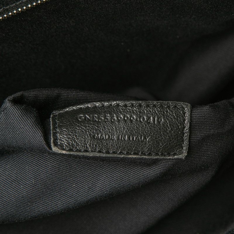 Saint Laurent Logo Shoulder Bag 2-Way Black Leather — view 6