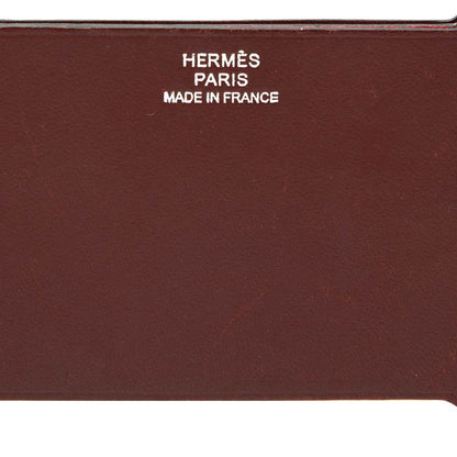 Hermes Manhattan Card Case Red Bordeaux Sombrero — view 5