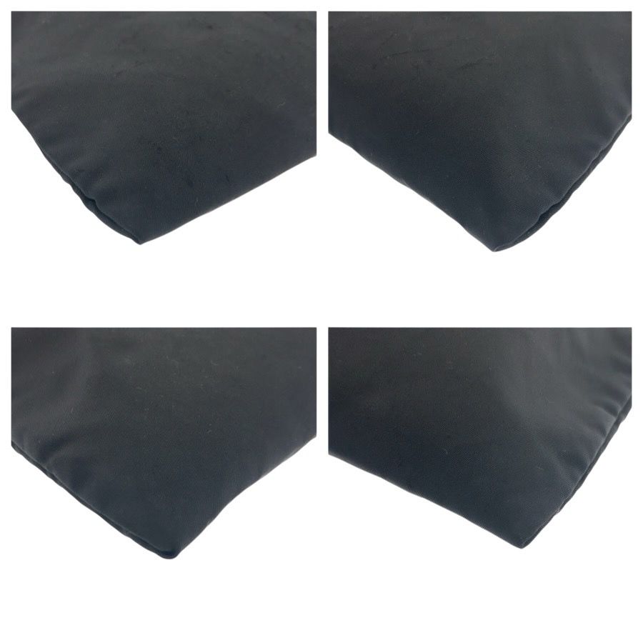 Prada Tessuto Black Silver Nylon Shoulder Bag — view 3