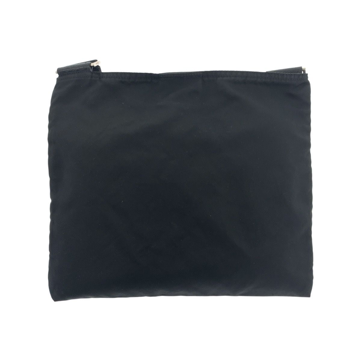 Prada Tessuto Black Silver Nylon Shoulder Bag — view 2