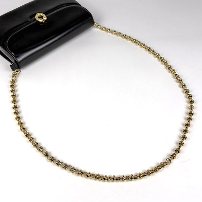 Gucci Chain Shoulder Bag Vintage Leather Black — view 5