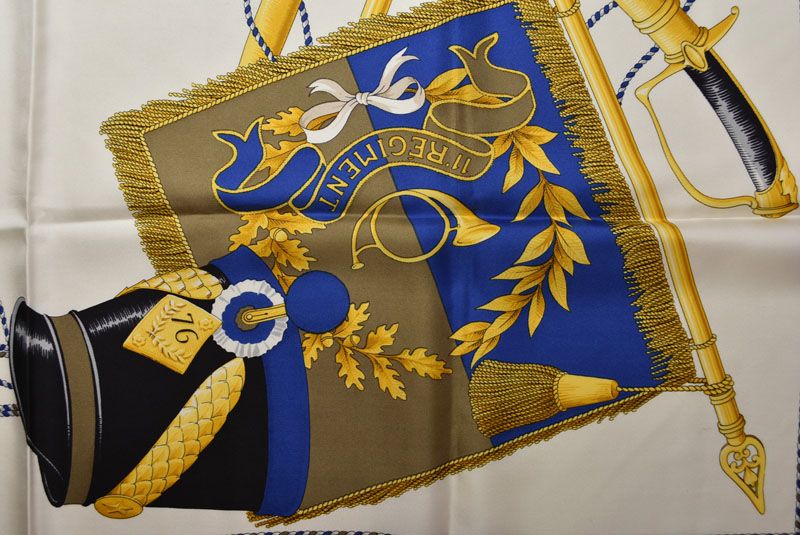 Celine Scarf Vintage Taiko Silk Red White — view 6