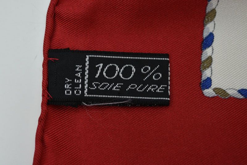 Celine Scarf Vintage Taiko Silk Red White — view 7