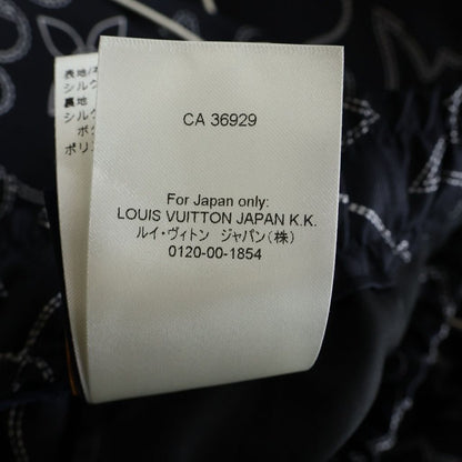 Louis Vuitton LV Monogram Pajamas Silk Pants Mrr All Over Print Long Navy — view 8