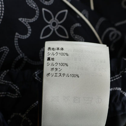 Louis Vuitton LV Monogram Pajamas Silk Pants Mrr All Over Print Long Navy — view 7