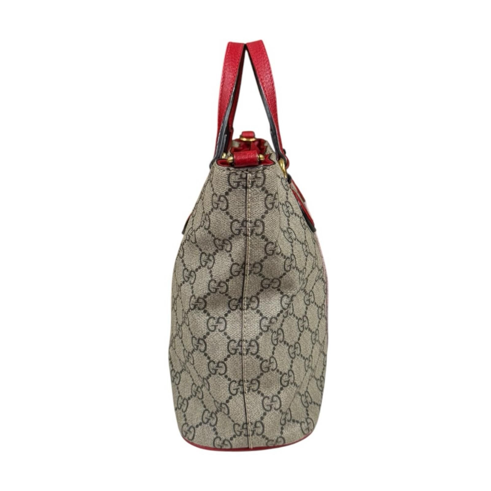 Gucci Bosco Patch GG Supreme Shoulder Bag Canvas Brown — view 4