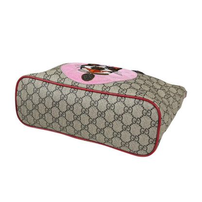 Gucci Bosco Patch GG Supreme Shoulder Bag Canvas Brown — view 5