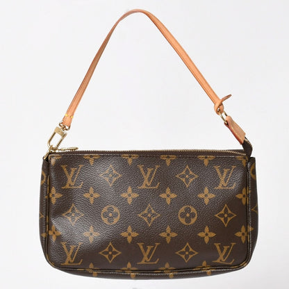 Louis Vuitton Pochette Accessoires Pouch Monogram Brown Leather