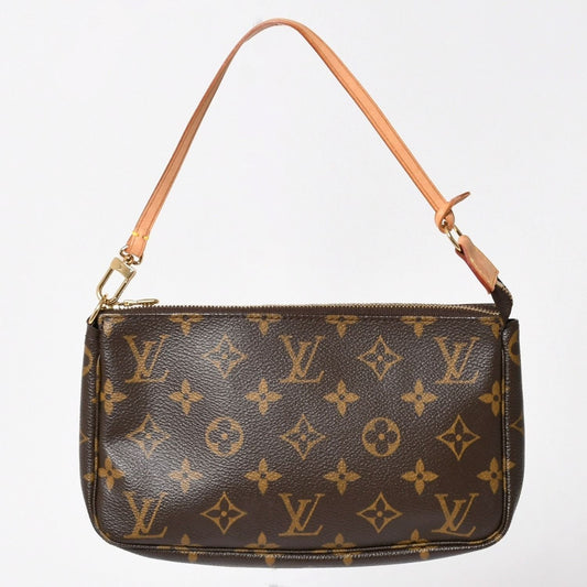 Louis Vuitton Pochette Accessoires Pouch Monogram Brown Leather