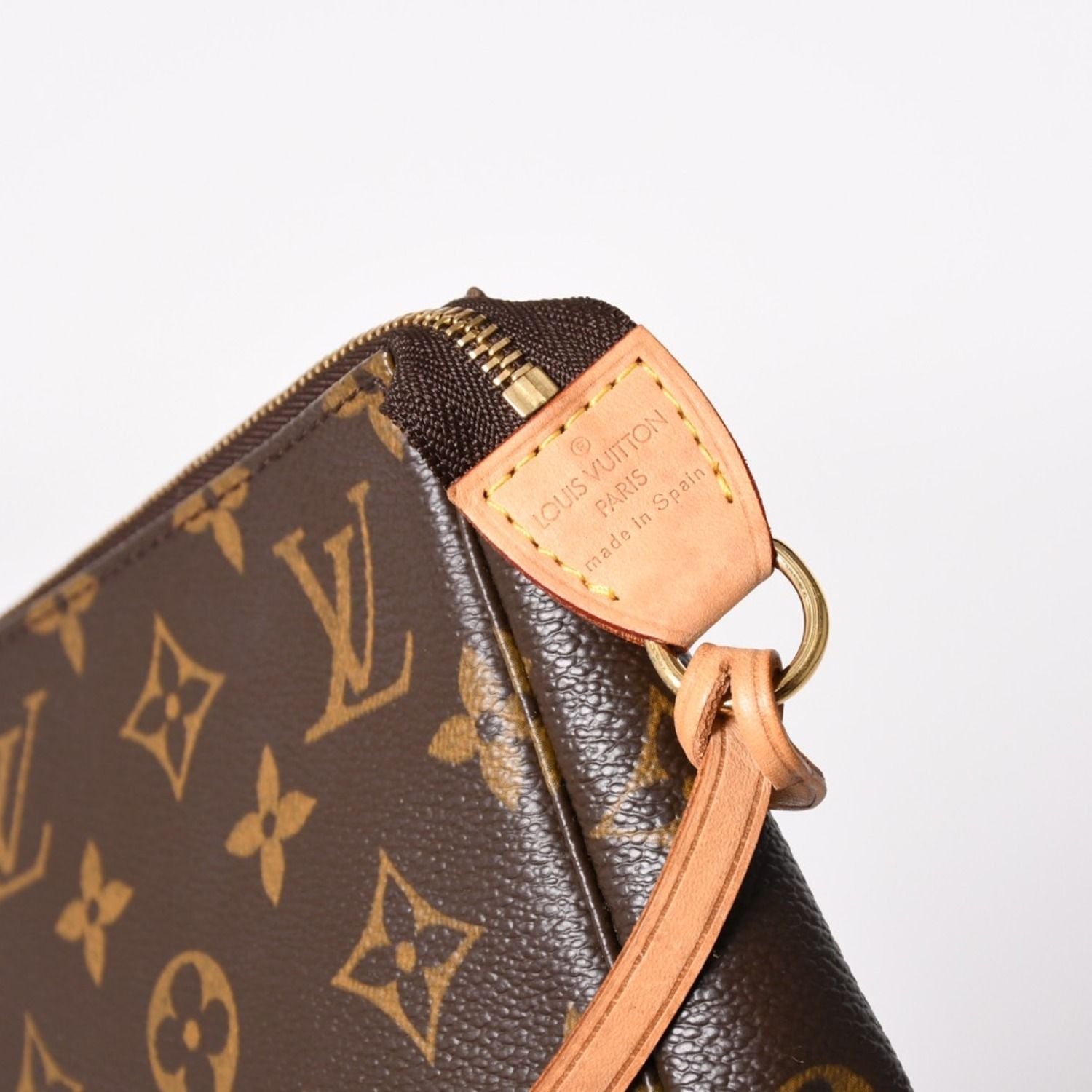 Louis Vuitton Pochette Accessoires Pouch Monogram Brown Leather — view 7
