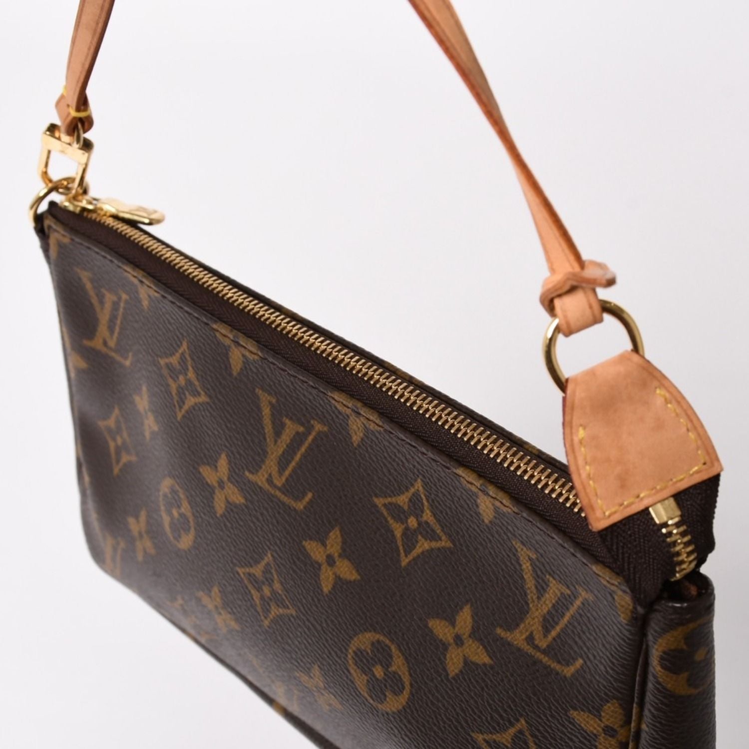 Louis Vuitton Pochette Accessoires Pouch Monogram Brown Leather — view 5