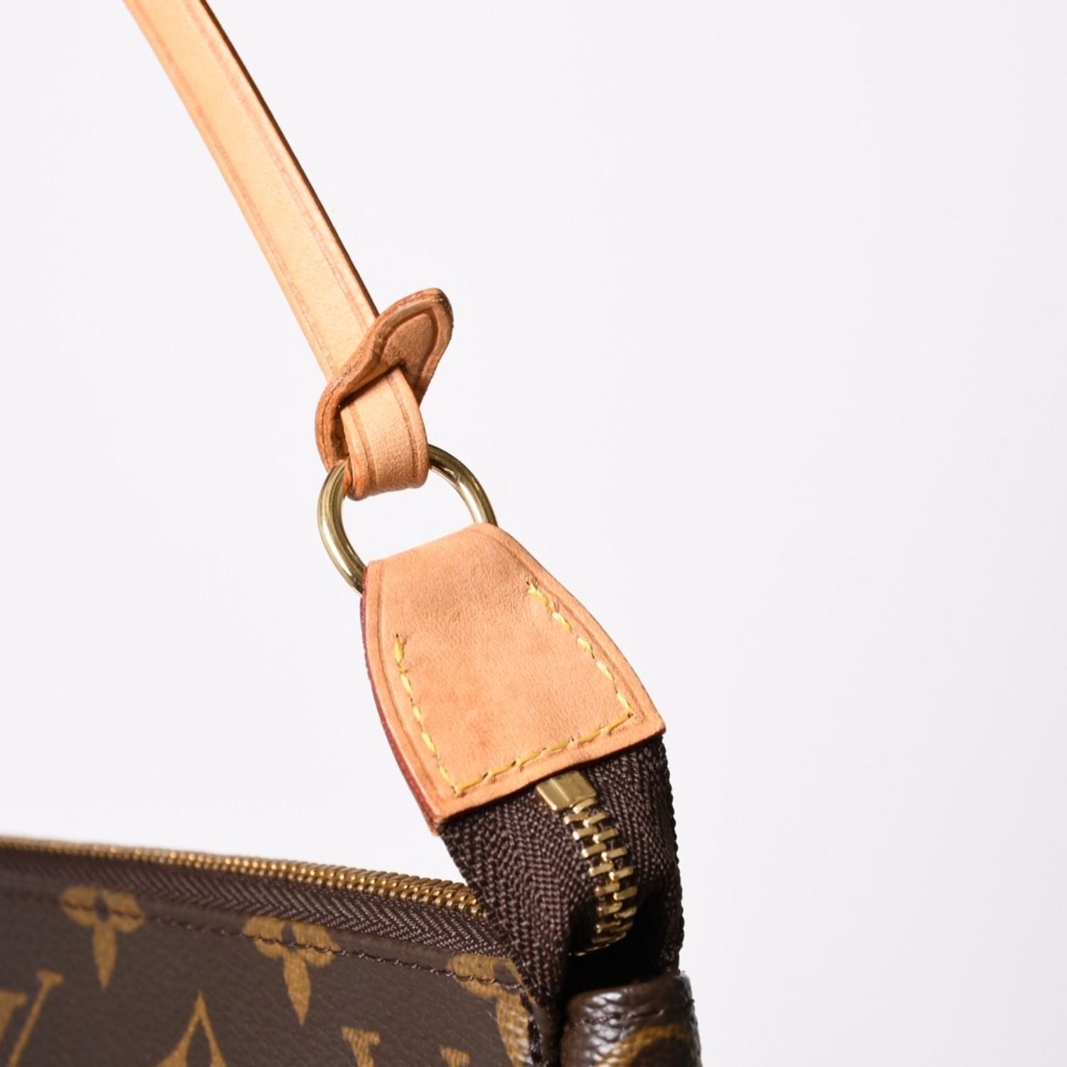 Louis Vuitton Pochette Accessoires Pouch Monogram Brown Leather — view 6