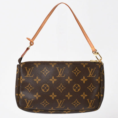 Louis Vuitton Pochette Accessoires Pouch Monogram Brown Leather — view 2
