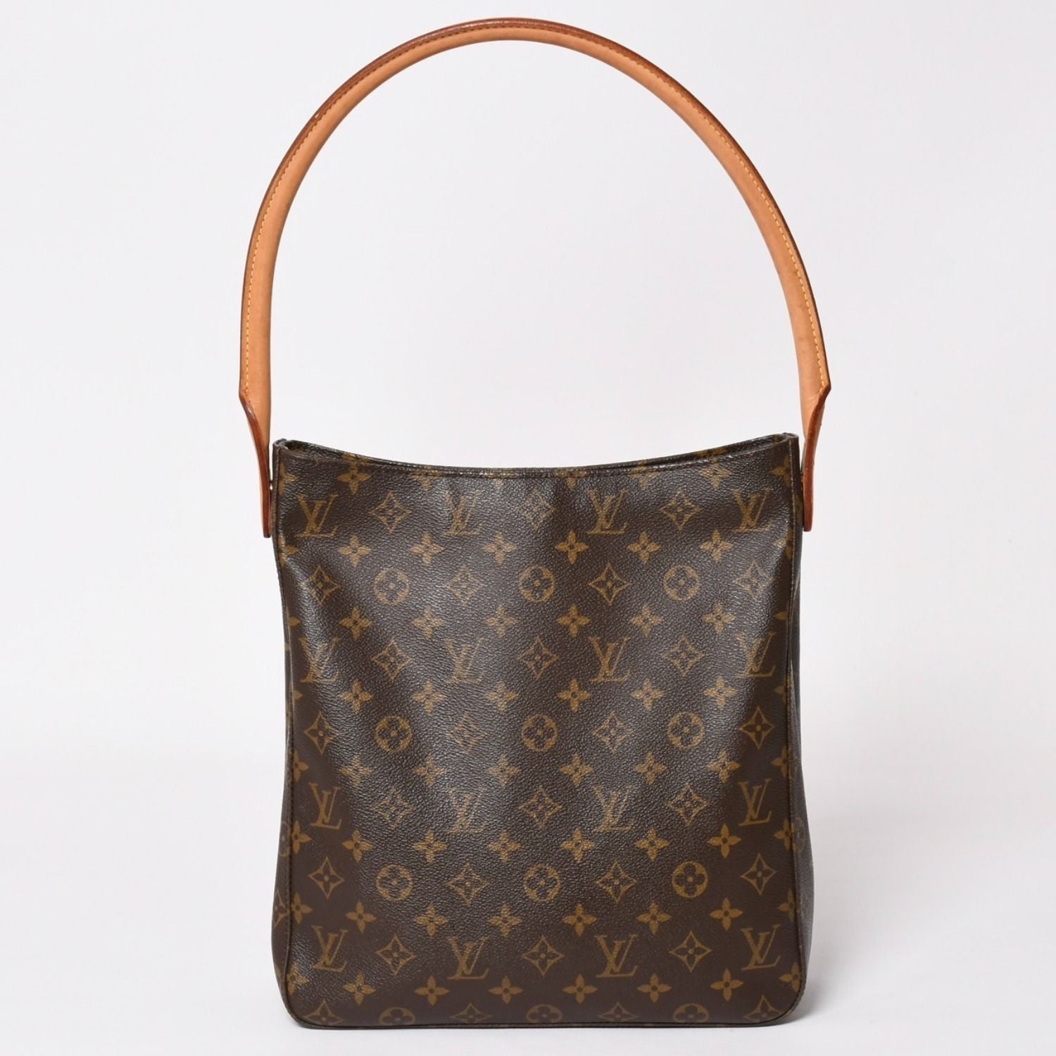 Louis Vuitton Looping GM Handbag Monogram Brown Gold