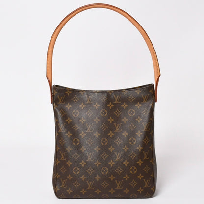 Louis Vuitton Looping GM Handbag Monogram Brown Gold