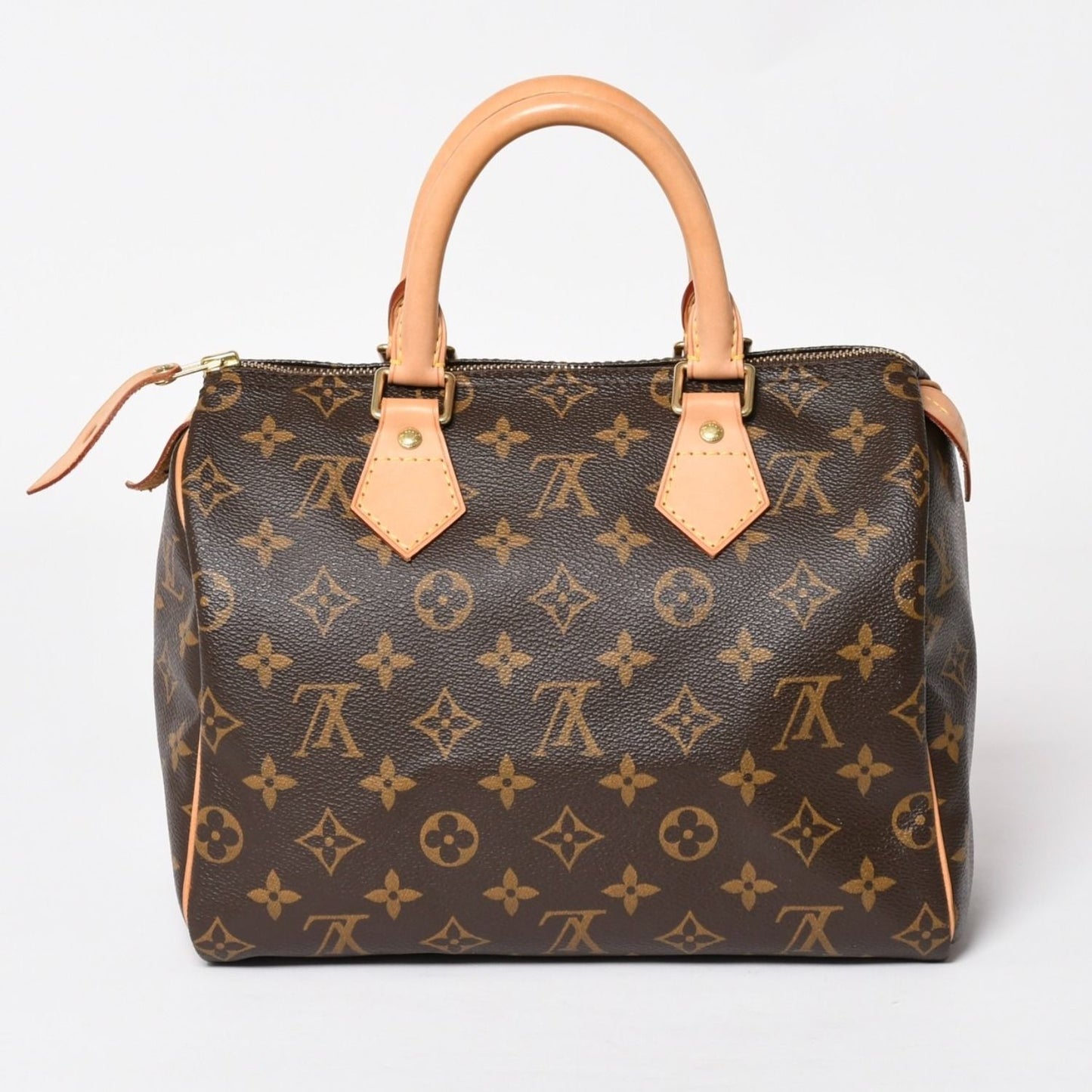 Louis Vuitton Speedy 25 Handbag Monogram Leather Brown Gold — view 2