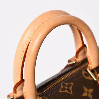 Louis Vuitton Speedy 25 Handbag Monogram Leather Brown Gold — view 5