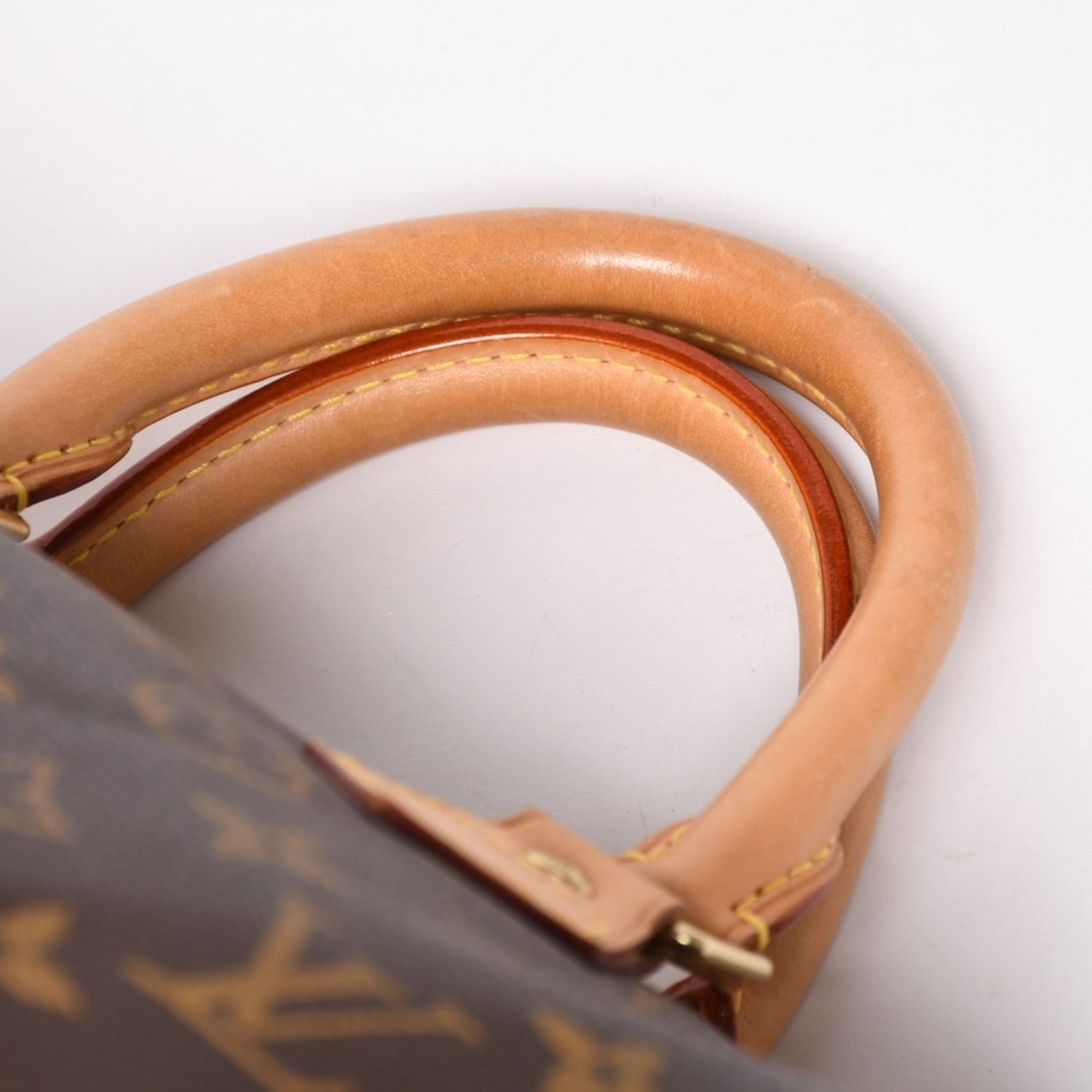 Louis Vuitton Speedy 25 Handbag Monogram Leather Brown Gold — view 6