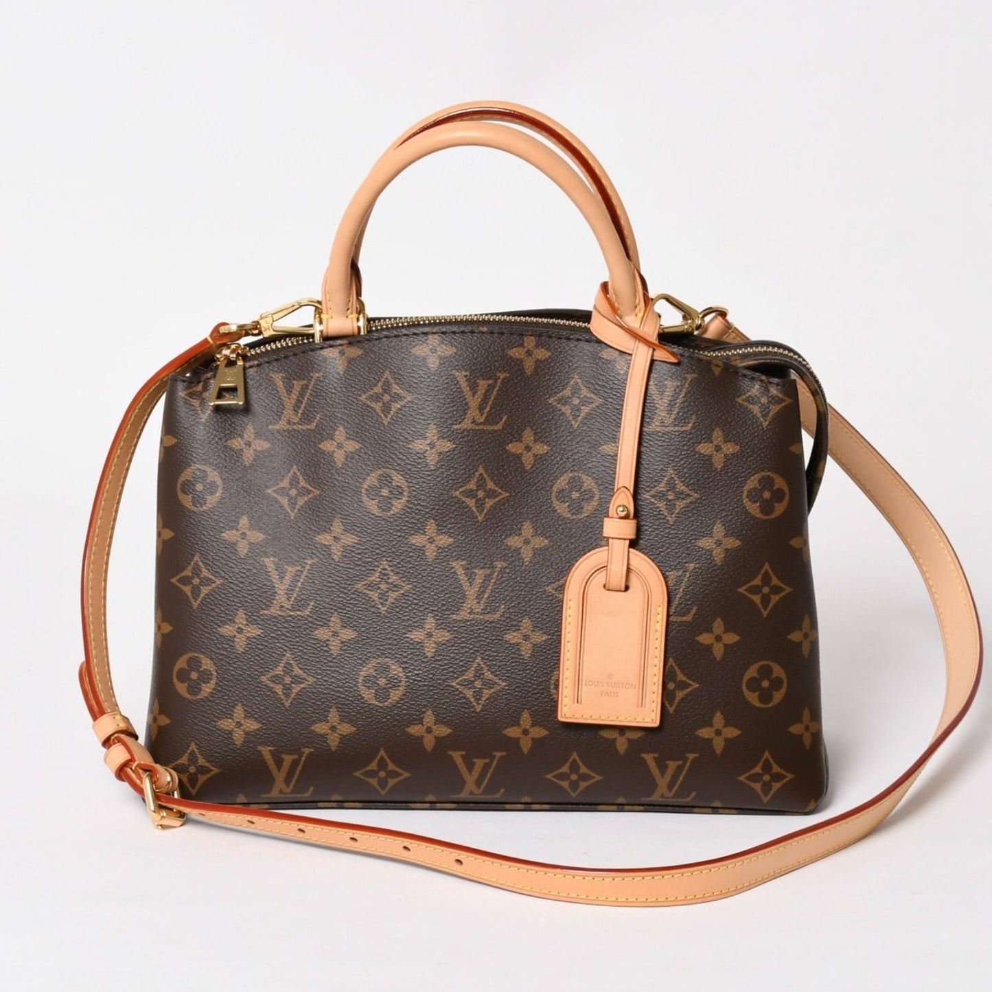 Louis Vuitton Petit Palais PM 2-Way Bag Monogram Brown Gold