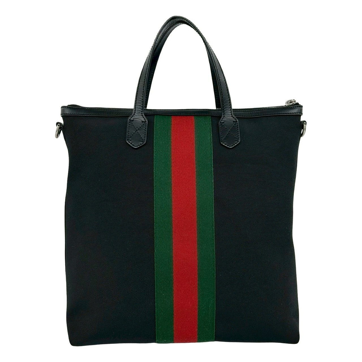 Gucci Sherry Line Canvas Leather 2-Way Shoulder Bag Business Black — view 3