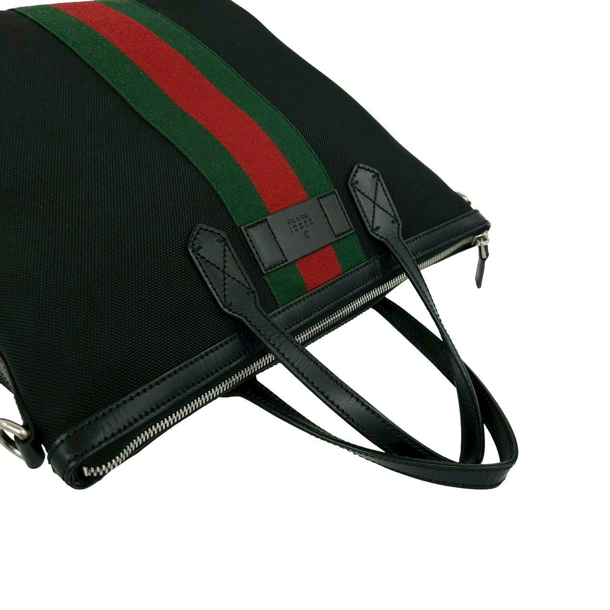 Gucci Sherry Line Canvas Leather 2-Way Shoulder Bag Business Black — view 4