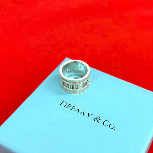 Tiffany & Co Vintage Atlas Wide Ring 925 Sterling Silver