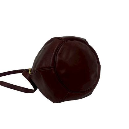 Cartier Vintage Must Line Logo Leather Drawstring Shoulder Bag Pochette — view 7