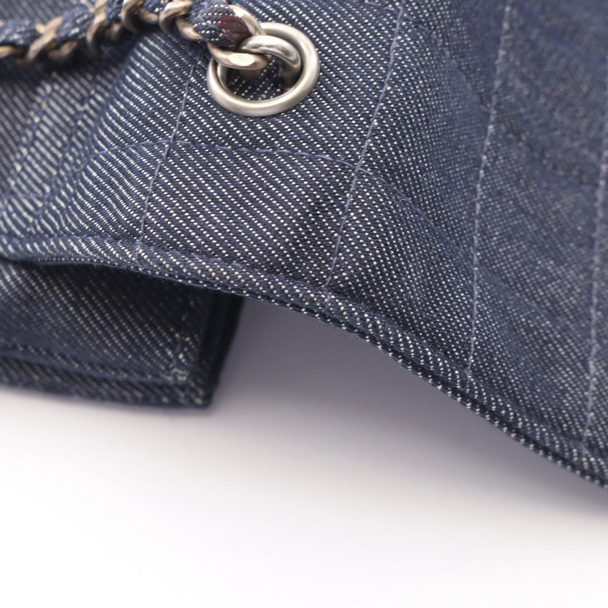 Chanel Handbag Choco Bar Indigo Blue Denim Bar Chain — view 7
